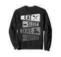 Funny Roller Skating Eat Sleep Sweatshirt - Minimalist Print for Adults - T-Shirt, Sweatshirt, Hoodie