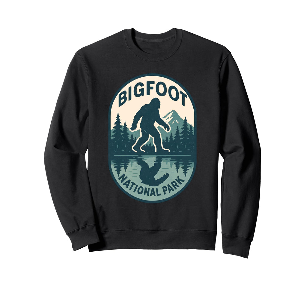 Bigfoot National Park Camping Sweatshirt - Graphic Print for Adults - T-Shirt, Sweatshirt, Hoodie