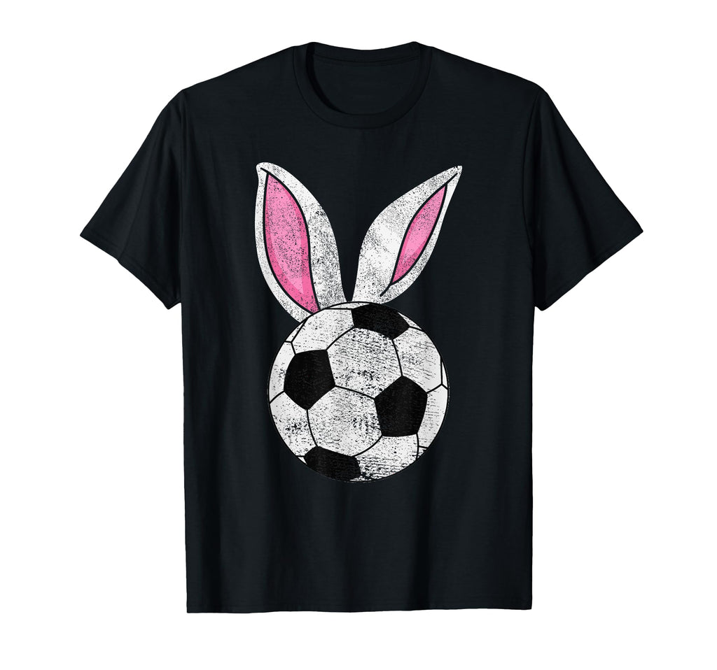 Bunny Ears Soccer Happy Easter T-Shirt - Aesthetic Graphic Men Women - T-Shirt, Sweatshirt, Hoodie