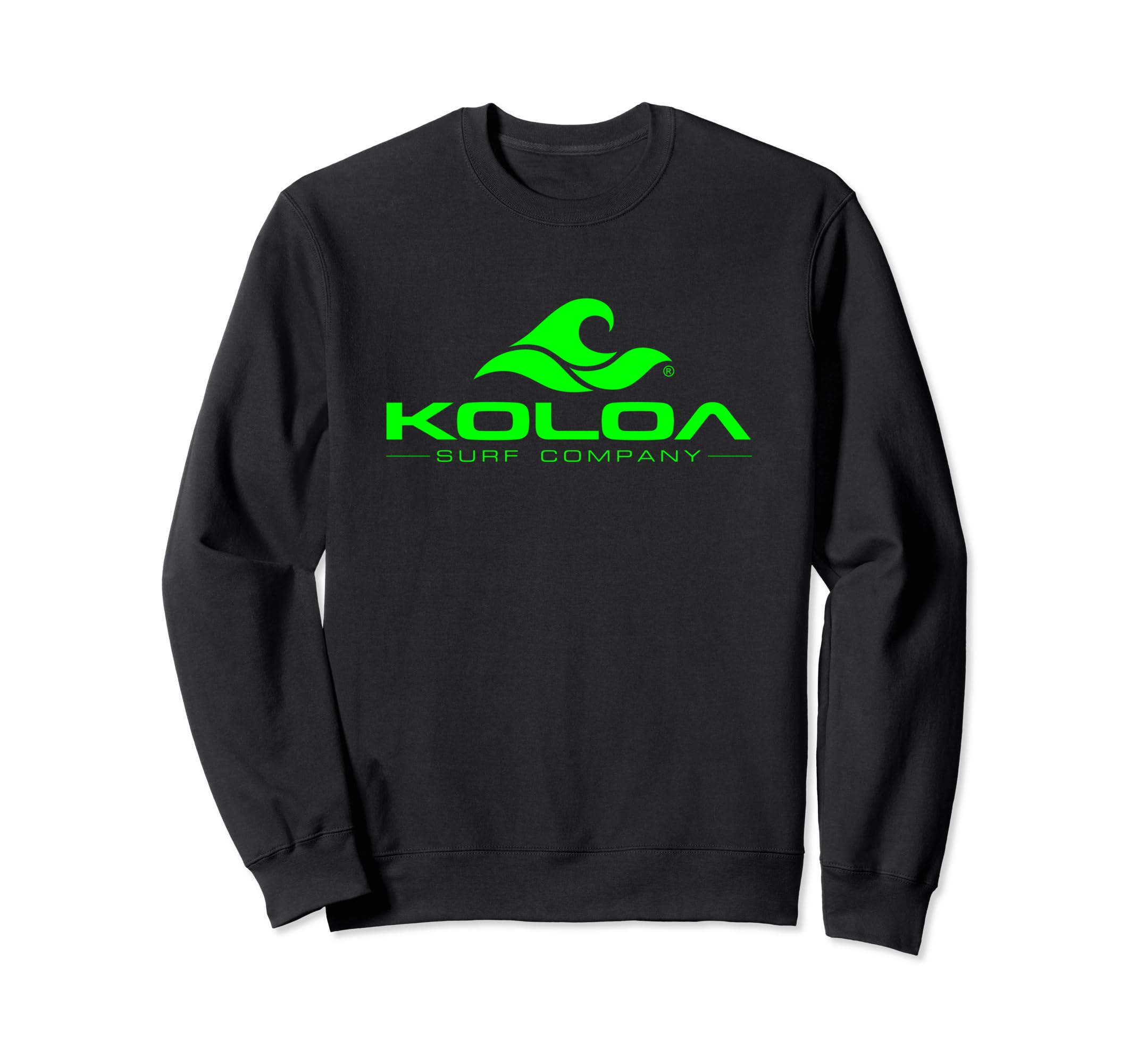 Koloa Surf Wave Green Logo Surf Sweatshirt - Novelty Apparel Unisex - T-Shirt, Sweatshirt, Hoodie