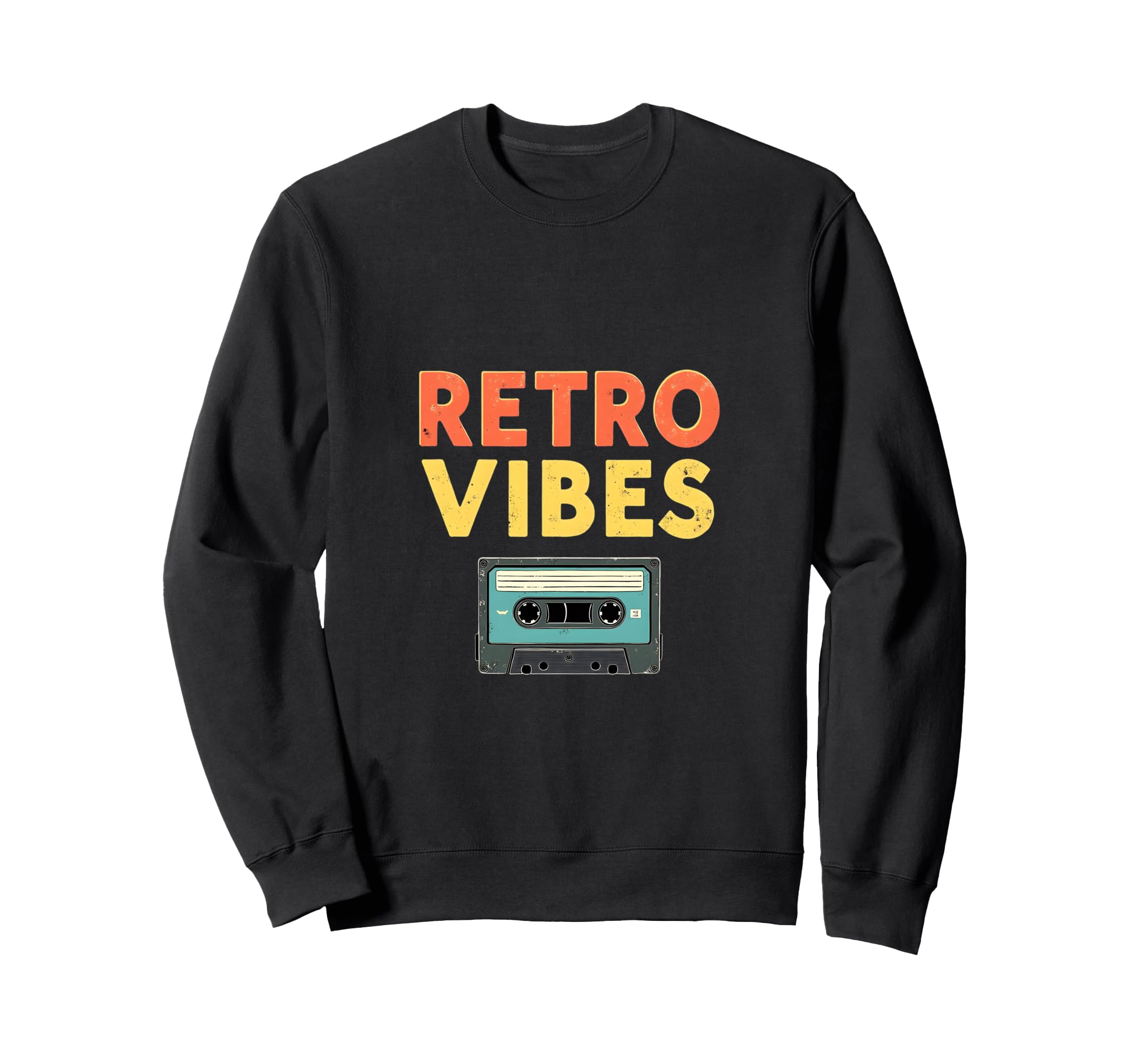 Vibes Cassette Tape Sweatshirt - Aesthetic Graphic Unisex - T-Shirt, Sweatshirt, Hoodie