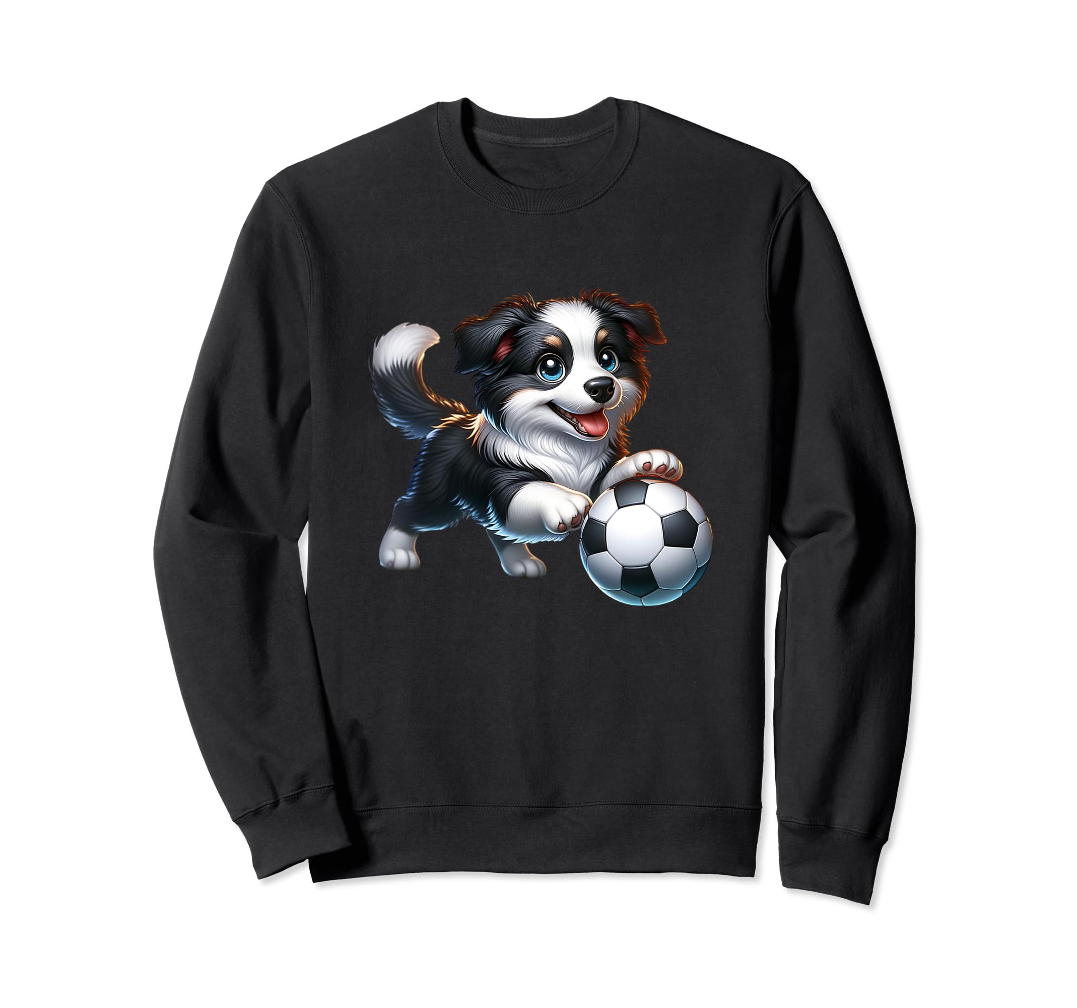 Border Collie Dog Soccer Player Sweatshirt - Trendy Graphic for Adults - T-Shirt, Sweatshirt, Hoodie