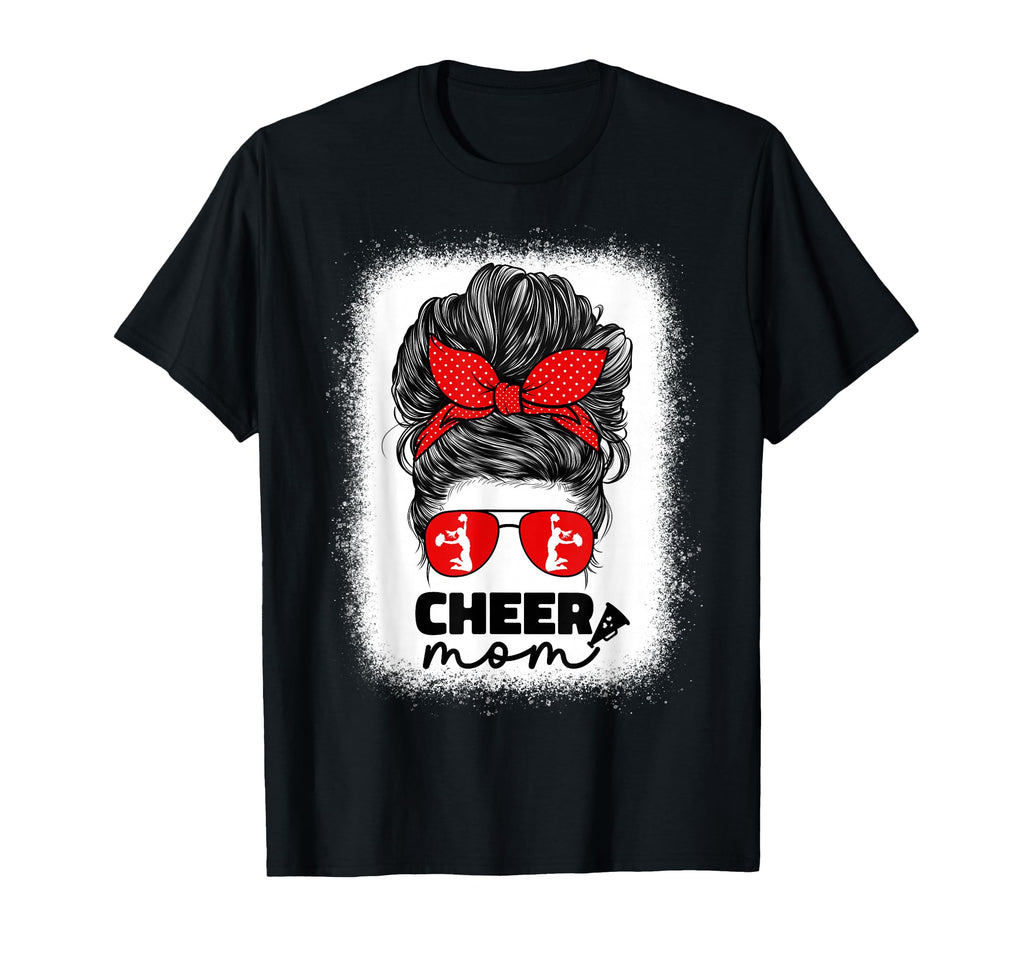 Cheer Mom Cheerleader Mom Red Messy T-Shirt - Custom Art Print for Adults - T-Shirt, Sweatshirt, Hoodie