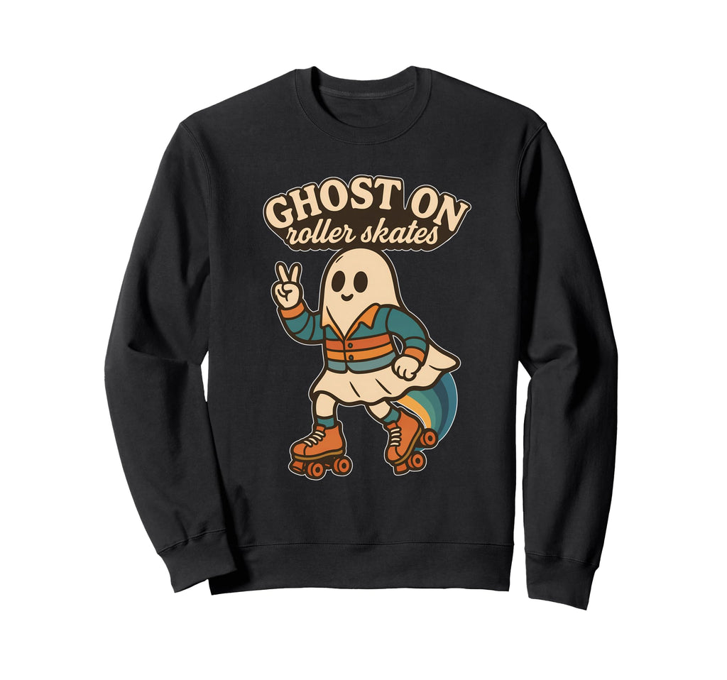 Ghost Roller Skates Peace Fun T-Shirt - Fun Novelty Design Men Women - T-Shirt, Sweatshirt, Hoodie