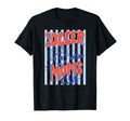 Striped Soccer Moms Club Surviving Snacks T-Shirt - Graphic Print Unisex - T-Shirt, Sweatshirt, Hoodie