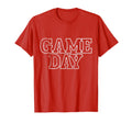 Red Game Day Football Basketball T-Shirt - Minimalist Print Unisex - T-Shirt, Sweatshirt, Hoodie