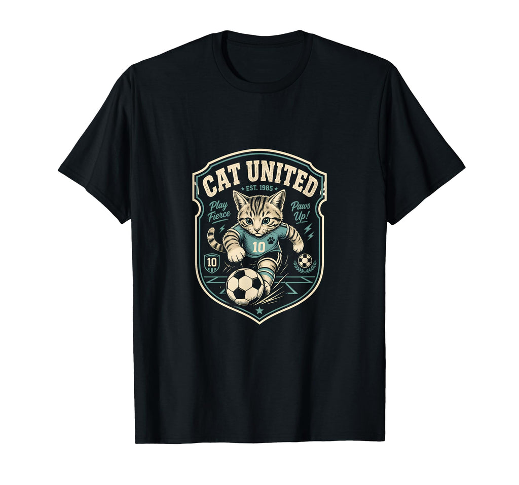 Soccer Cat Illustration Soccer Ball T-Shirt - Streetwear Style for Adults - T-Shirt, Sweatshirt, Hoodie