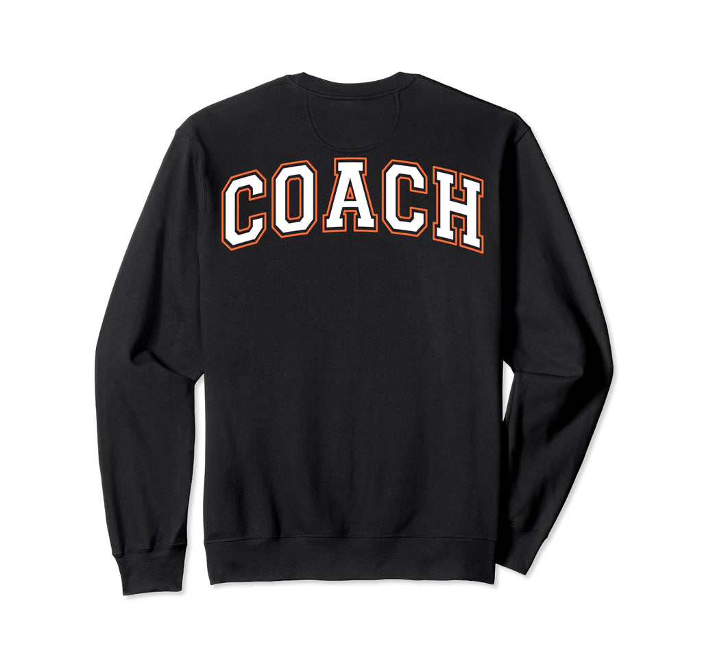 Coach Sports Trainer White Orange Back Sweatshirt - Unique Graphic Unisex - T-Shirt, Sweatshirt, Hoodie