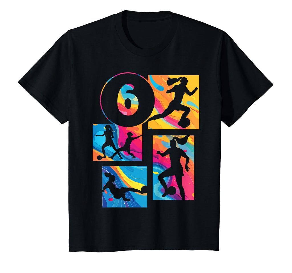 6Th Birthday Soccer Player Football 6 T-Shirt - Unique Graphic Men Women - T-Shirt, Sweatshirt, Hoodie