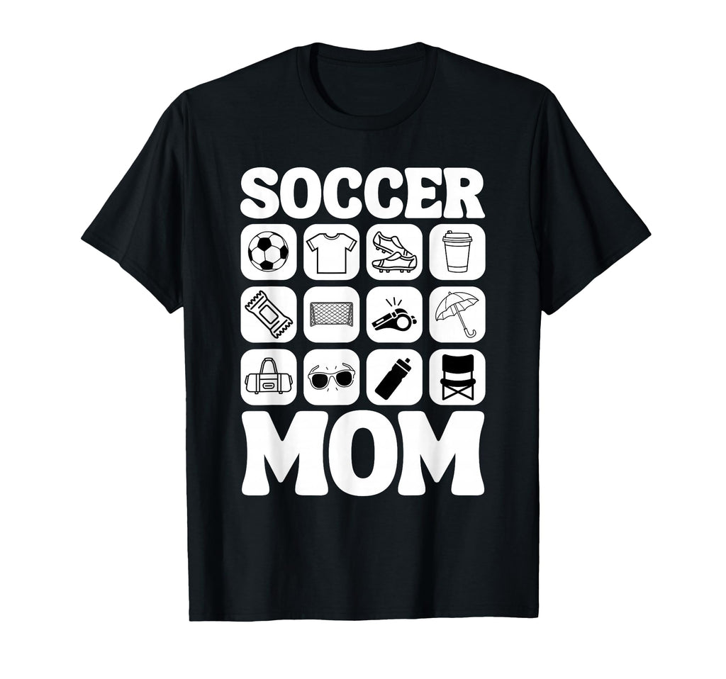 Soccer Mom Icons Soccer T-Shirt - Trendy Graphic for Adults - T-Shirt, Sweatshirt, Hoodie