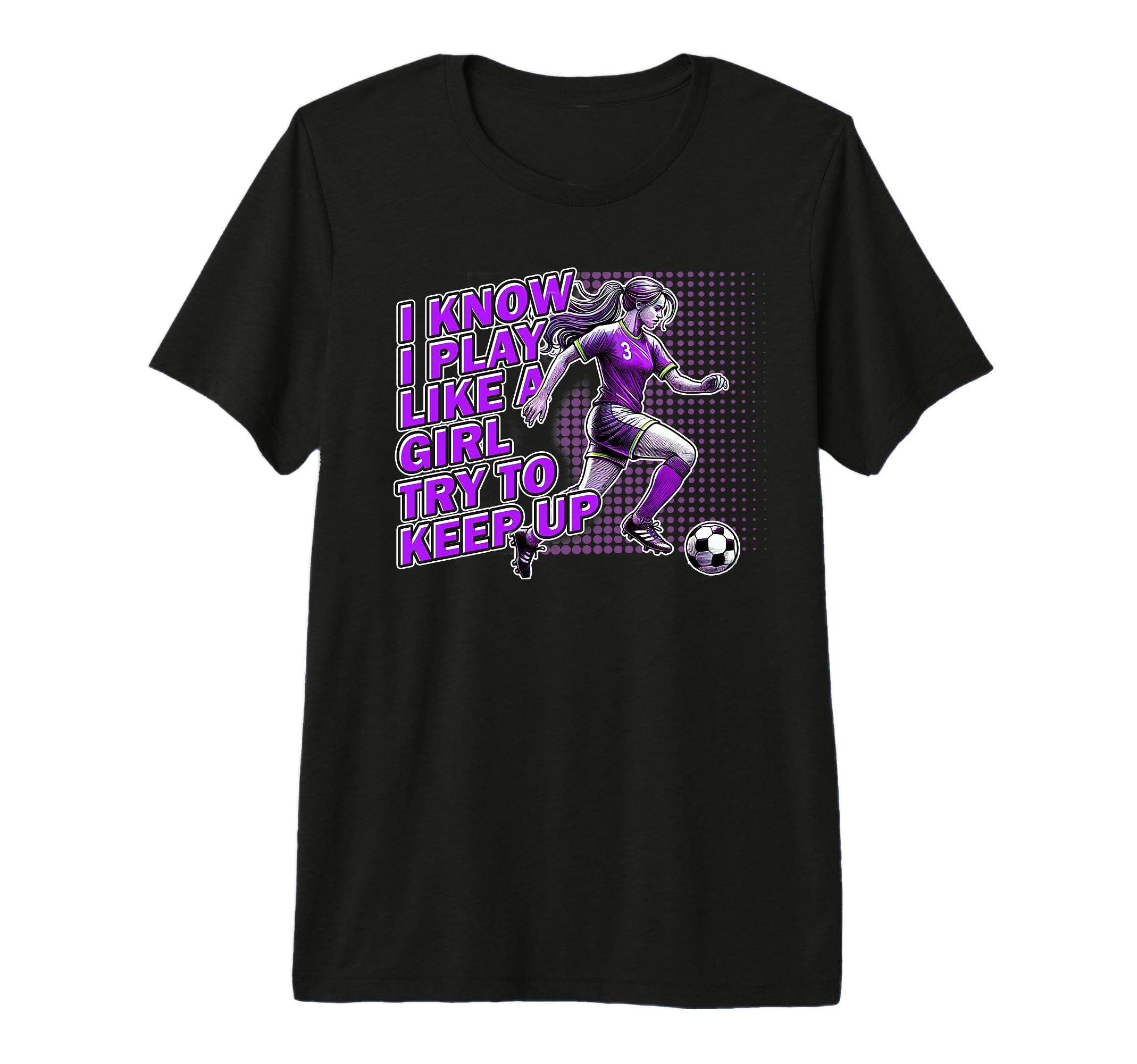 Soccer Purple Teen And Game Day Tri T-Shirt - Aesthetic Graphic Men Women - T-Shirt, Sweatshirt, Hoodie