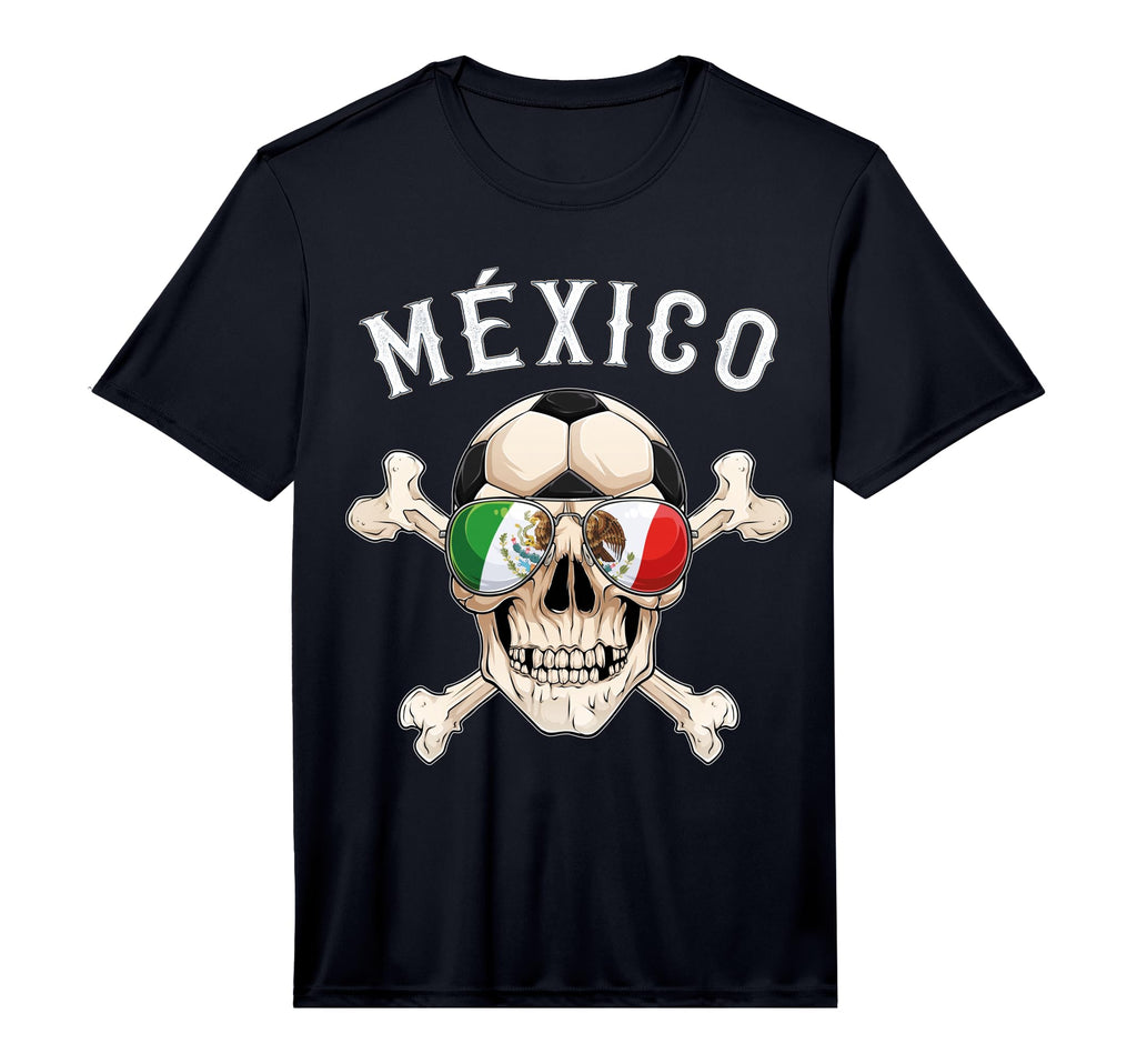 Mens Mexico Pirate Soccer Fan Skull T-Shirt - Novelty Apparel for Adults - T-Shirt, Sweatshirt, Hoodie