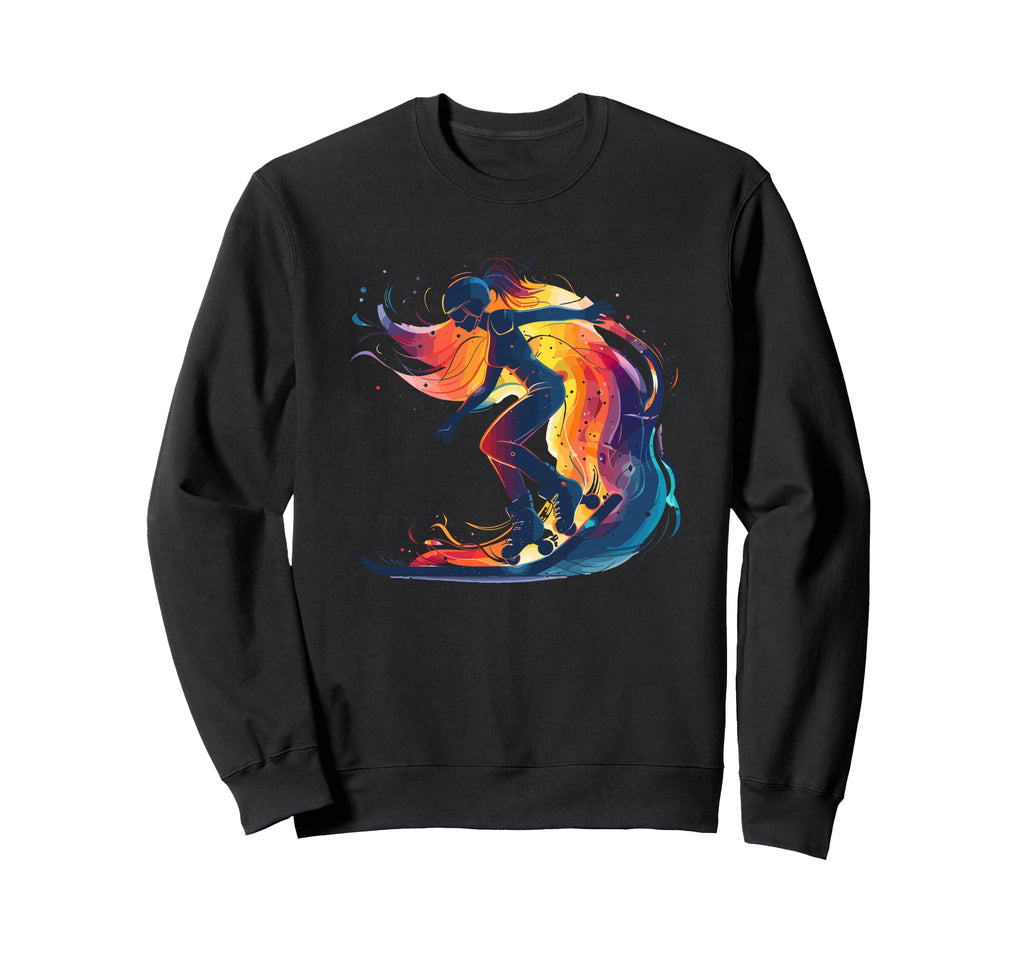 Roller Skating Retrowave Sweatshirt - Trendy Graphic Unisex - T-Shirt, Sweatshirt, Hoodie