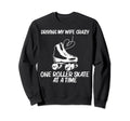 Roller Skating Dad Disco Derby Skates Sweatshirt - Aesthetic Graphic Unisex - T-Shirt, Sweatshirt, Hoodie