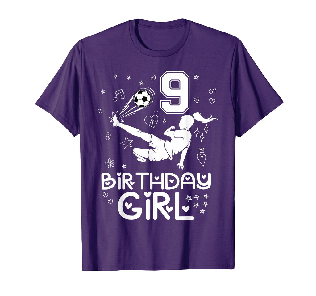 9 Years Old Birthday Soccer Player T-Shirt - Trendy Graphic for Adults - T-Shirt, Sweatshirt, Hoodie