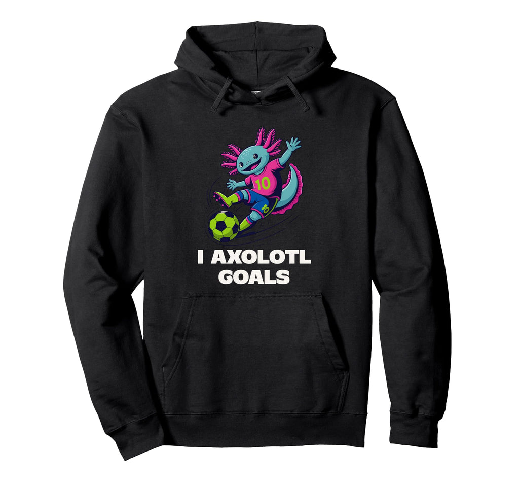 Soccer Mom Axolotl Funny Sports Pun Hoodie - Custom Art Print for Adults - T-Shirt, Sweatshirt, Hoodie