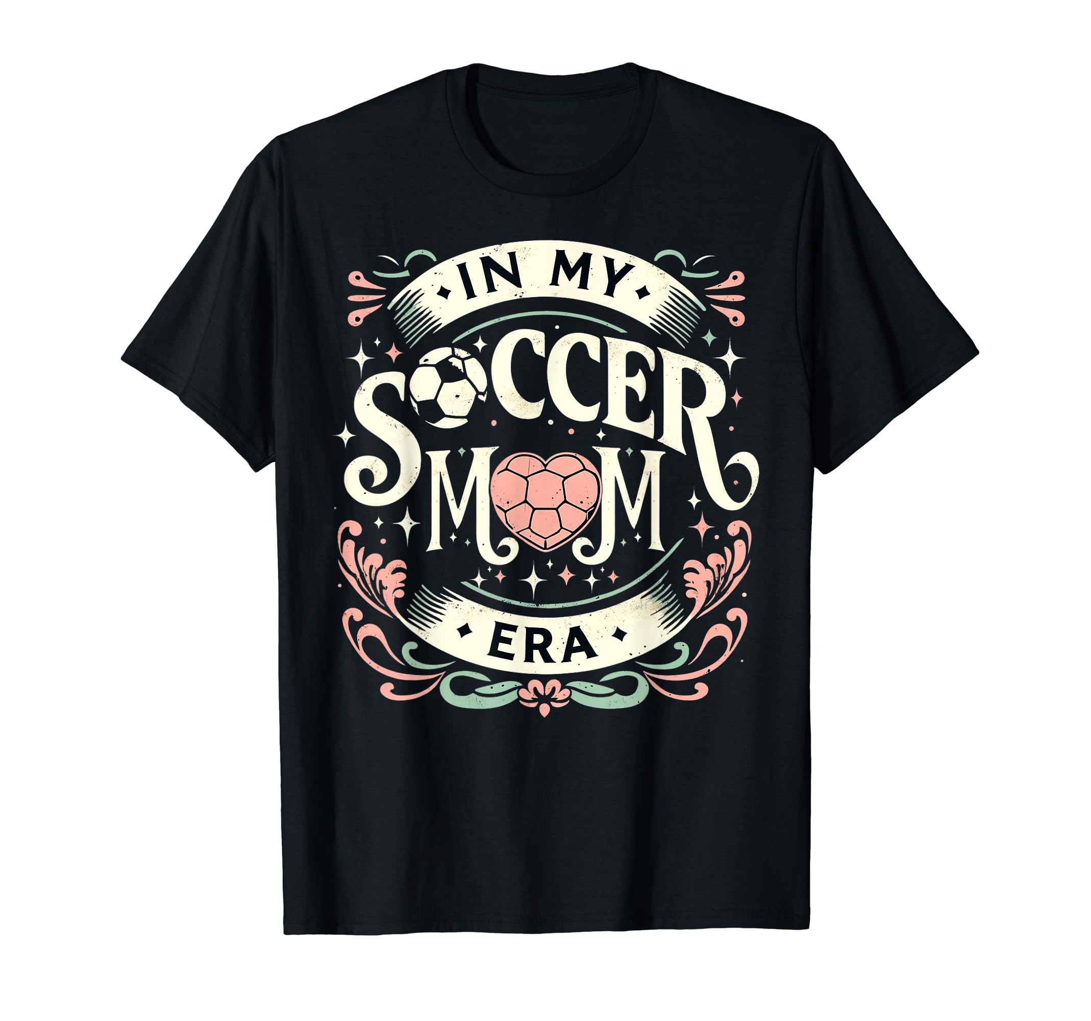 My Soccer Mom Era Heart Soccer Ball T-Shirt - Trendy Graphic for Adults - T-Shirt, Sweatshirt, Hoodie