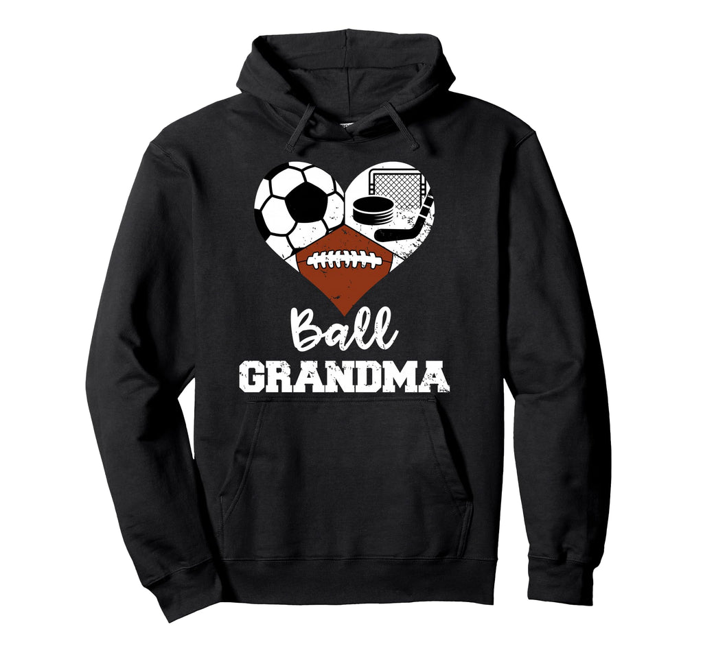 Ball Grandma Heart Funny Soccer Football Hoodie - Minimalist Print Unisex - T-Shirt, Sweatshirt, Hoodie