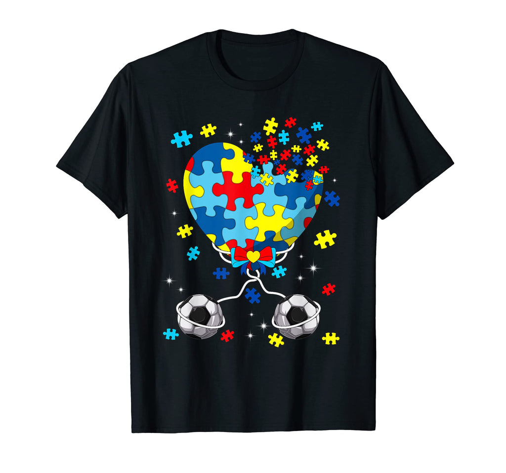 Puzzle Pieces Heart Soccer Lover T-Shirt - Minimalist Print for Adults - T-Shirt, Sweatshirt, Hoodie