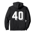 Number 40 Backside 80S 90S Team Jersey Hoodie - Trendy Graphic for Adults - T-Shirt, Sweatshirt, Hoodie