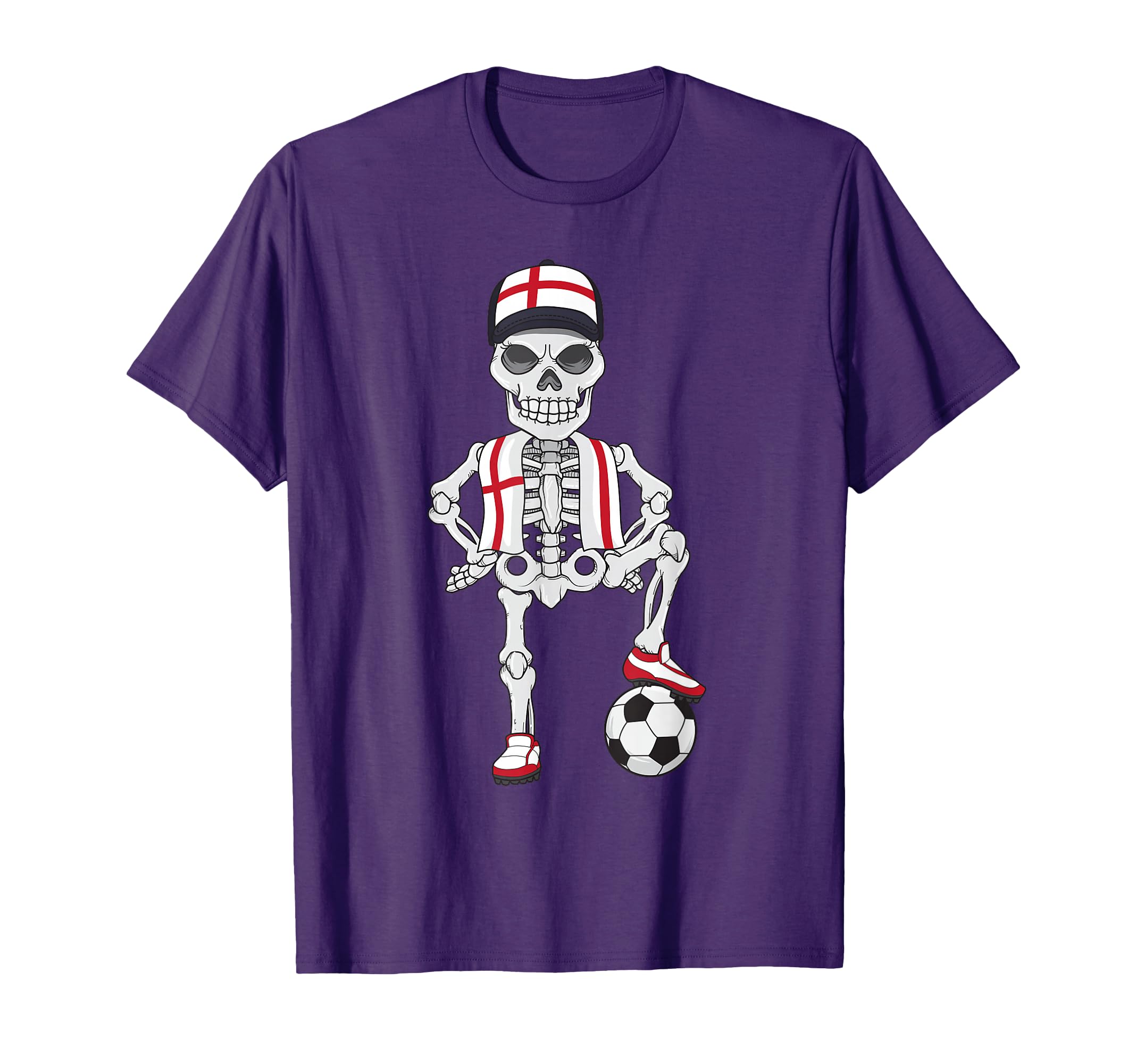 England Soccer Skeleton Fan Team Gift T-Shirt - Custom Art Print Unisex - T-Shirt, Sweatshirt, Hoodie