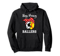 Busy Raising Ballers Funny Softball Soccer Hoodie - Graphic Print Unisex - T-Shirt, Sweatshirt, Hoodie