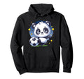 Soccer Player Panda Kicking Soccer Hoodie - Aesthetic Graphic for Adults - T-Shirt, Sweatshirt, Hoodie