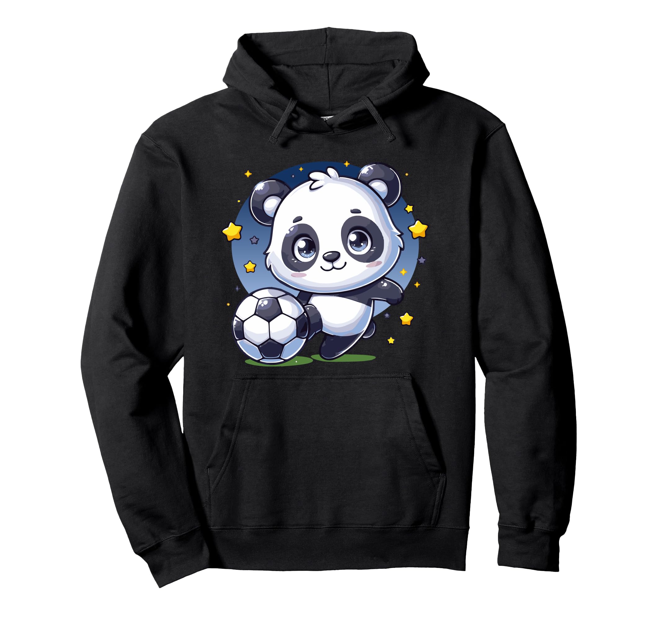 Soccer Player Panda Kicking Soccer Hoodie - Aesthetic Graphic for Adults - T-Shirt, Sweatshirt, Hoodie