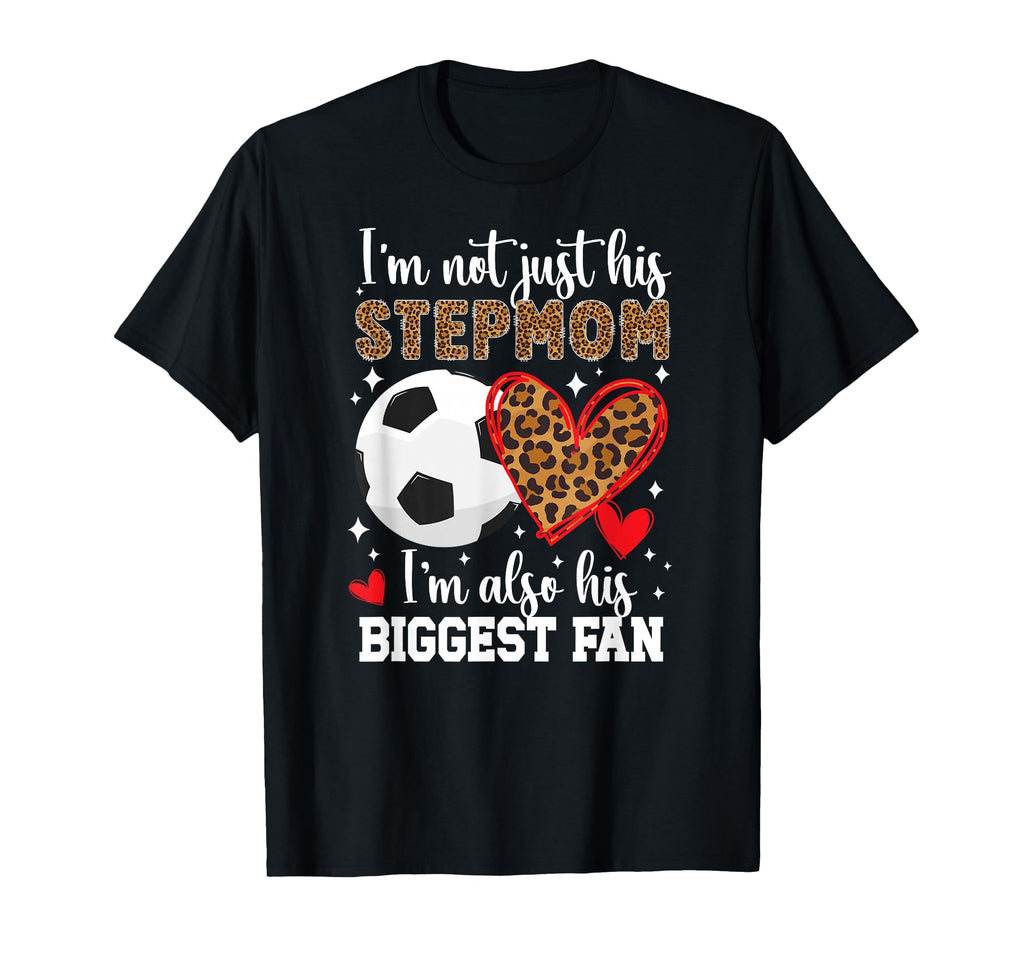 Biggest Fan Soccer Stepmom Soccer T-Shirt - Custom Art Print for Adults - T-Shirt, Sweatshirt, Hoodie
