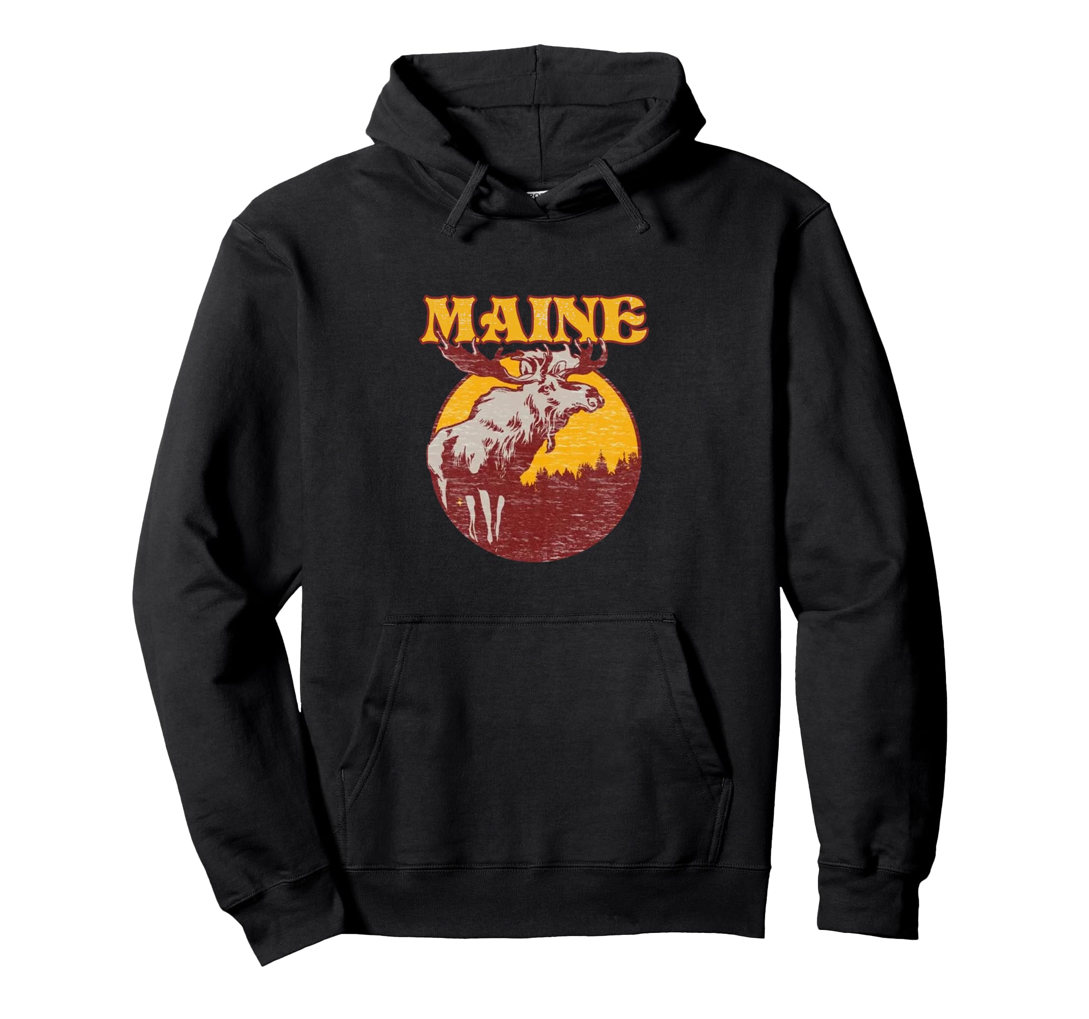 Moose Maine Acadia National Park Hoodie - Casual Everyday Wear Men Women - T-Shirt, Sweatshirt, Hoodie