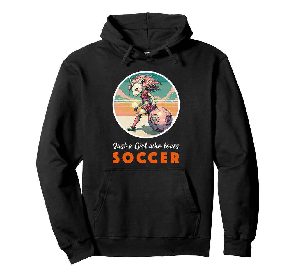 Soccer Anime Manga Unicorn Soccer Outfit Hoodie - Aesthetic Graphic Unisex - T-Shirt, Sweatshirt, Hoodie