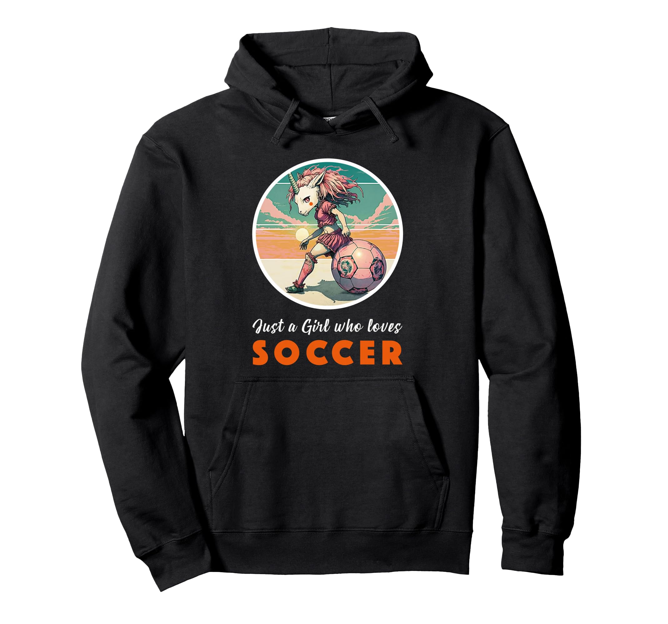 Soccer Anime Manga Unicorn Soccer Outfit Hoodie - Aesthetic Graphic Unisex - T-Shirt, Sweatshirt, Hoodie