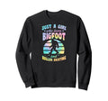 Just Who Loves Bigfoot And Roller Sweatshirt - Minimalist Print for Adults - T-Shirt, Sweatshirt, Hoodie
