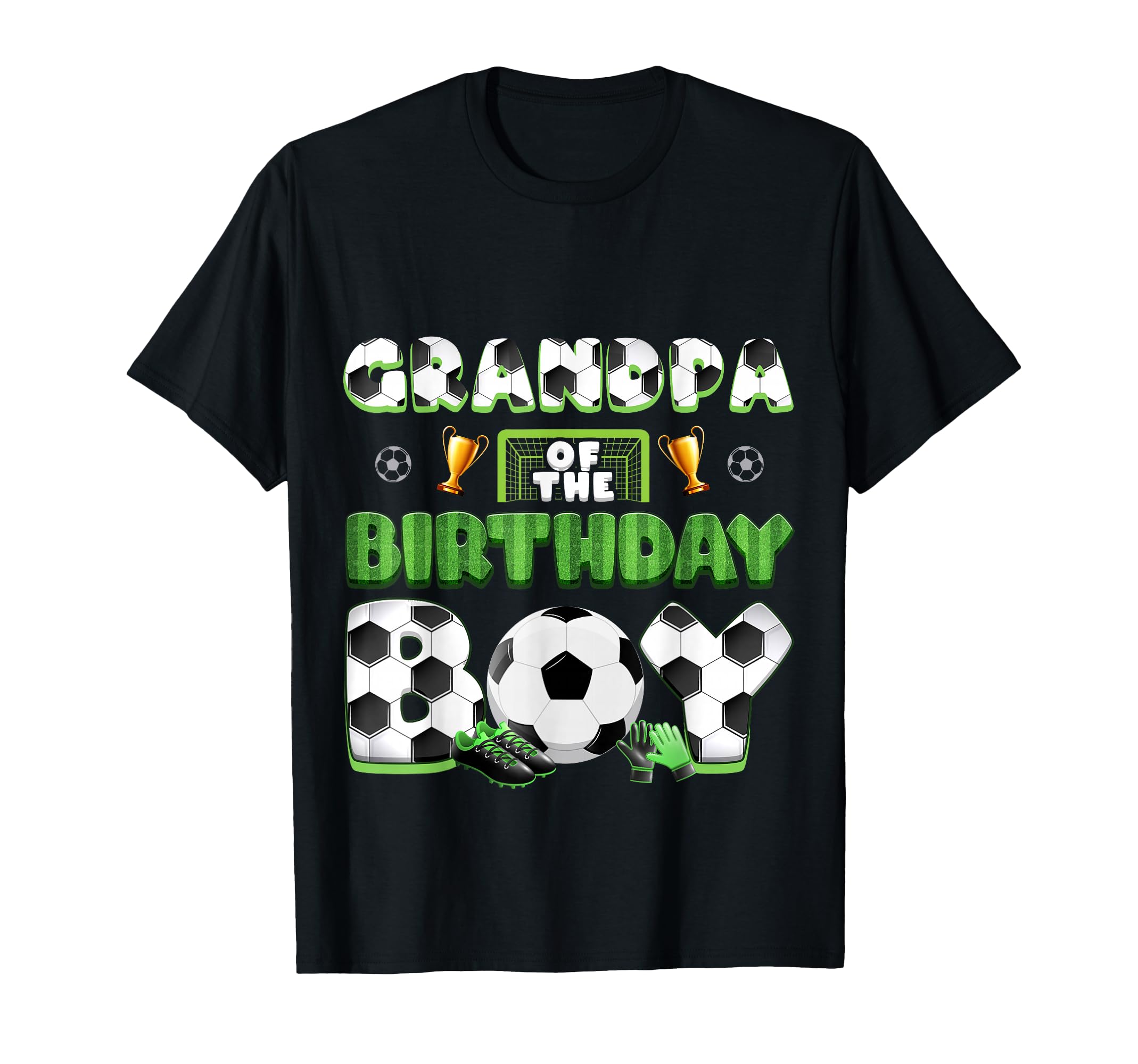 Grandpa Birthday Soccer Group Family T-Shirt - Custom Art Print for Adults - T-Shirt, Sweatshirt, Hoodie
