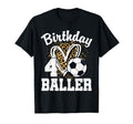 4Th Birthday Soccer Ball Leopard Heart 4 T-Shirt - Unique Graphic Unisex - T-Shirt, Sweatshirt, Hoodie