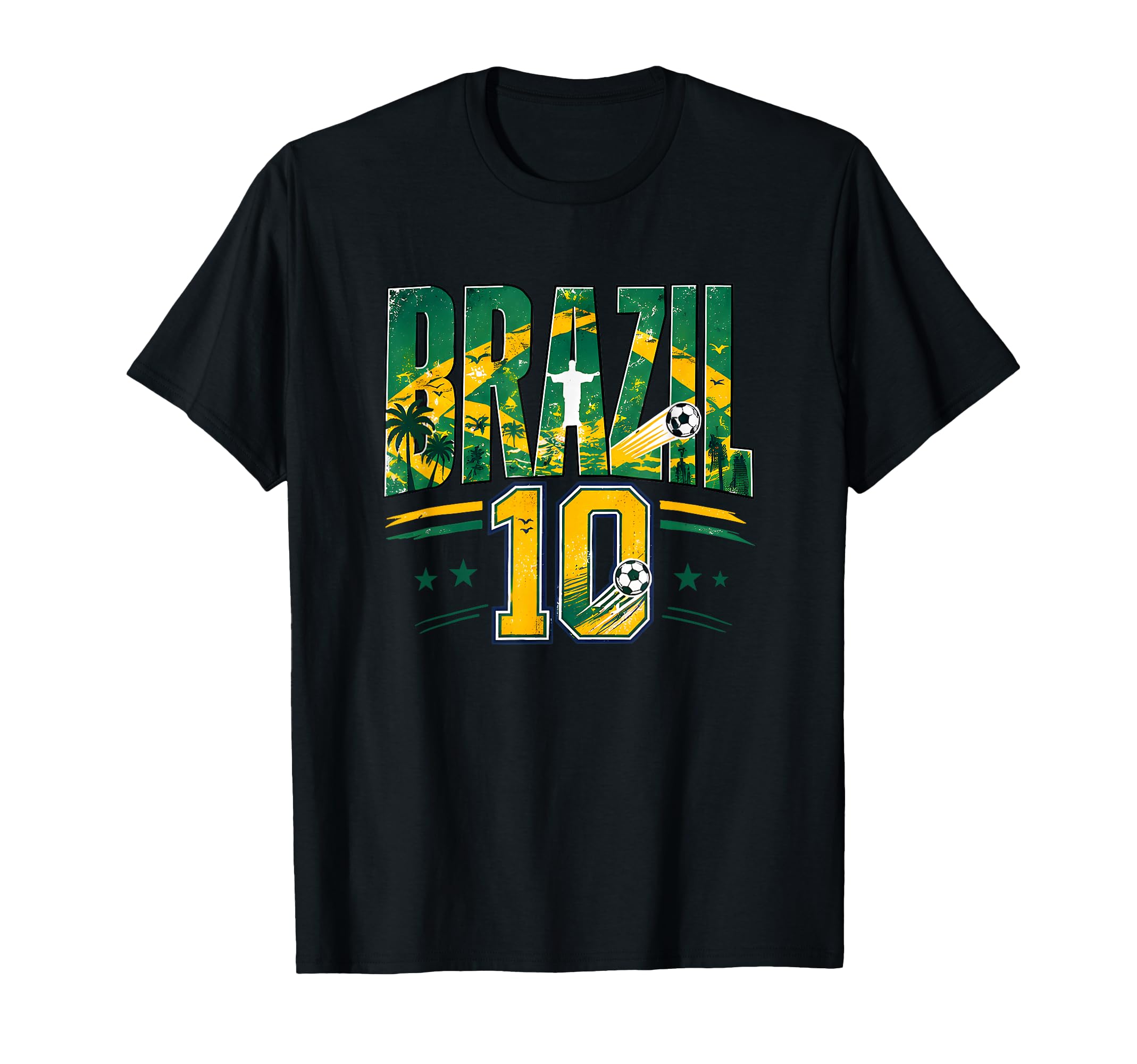 Brazil Football 10 Soccer Lovers T-Shirt - Casual Everyday Wear for Adults - T-Shirt, Sweatshirt, Hoodie