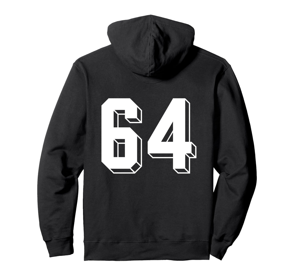 Number 64 Backside 80S 90S Team Hoodie - Aesthetic Graphic Men Women - T-Shirt, Sweatshirt, Hoodie