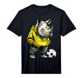 Rhino Football Soccer Rhino T-Shirt - Custom Art Print for Adults - T-Shirt, Sweatshirt, Hoodie