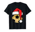 Golden Soccer Ball Season Sports Santa Hat T-Shirt - Novelty Apparel Unisex - T-Shirt, Sweatshirt, Hoodie