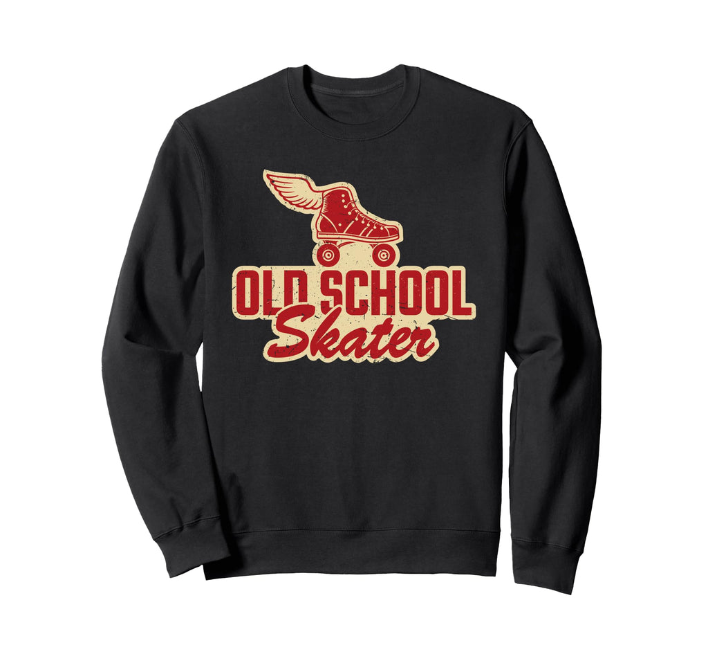 Roller Skating Old School Skater Sweatshirt - Graphic Print Men Women - T-Shirt, Sweatshirt, Hoodie