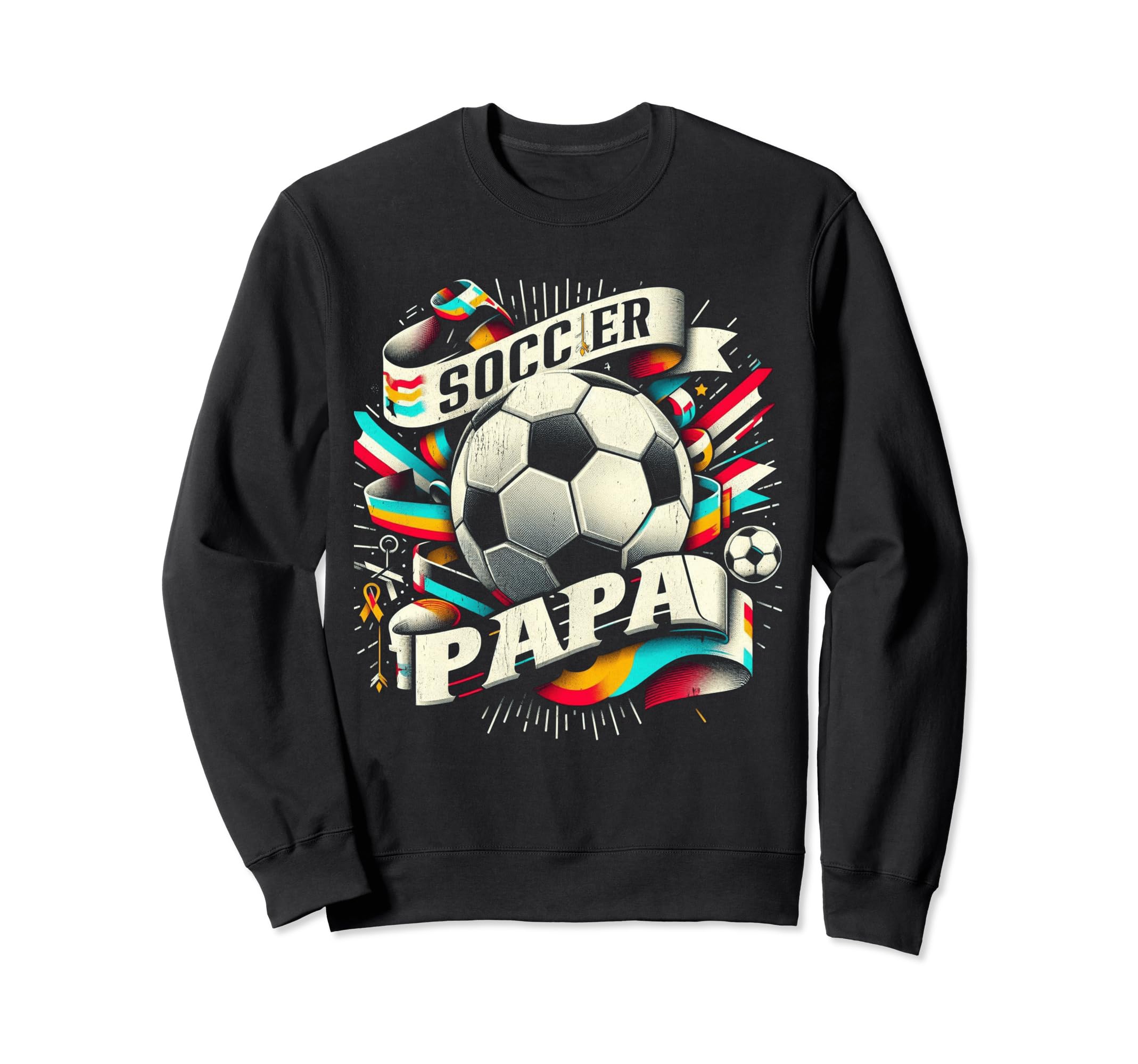 Soccer Papa Family Matching Dad Fathers Sweatshirt - Unique Graphic Unisex - T-Shirt, Sweatshirt, Hoodie