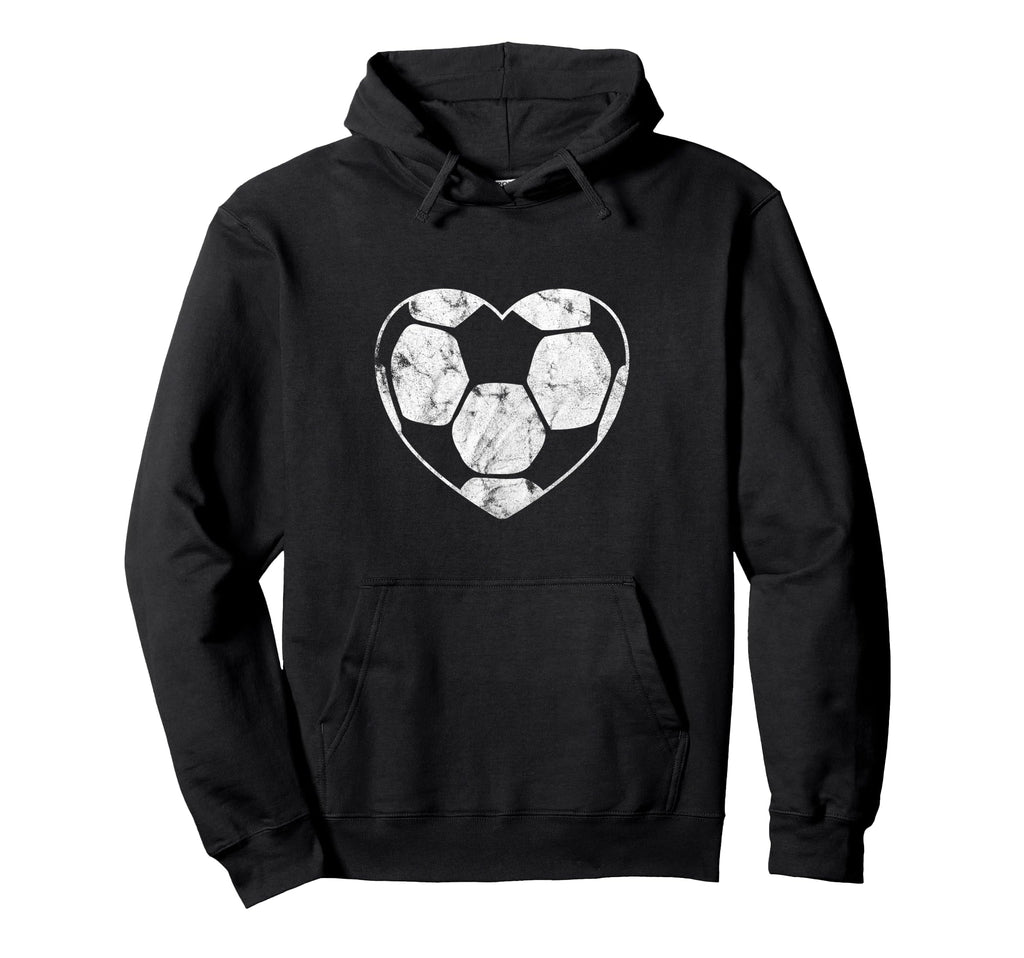 Soccer Ball Heart Shape Mom Parent Fan Hoodie - Unique Graphic Men Women - T-Shirt, Sweatshirt, Hoodie