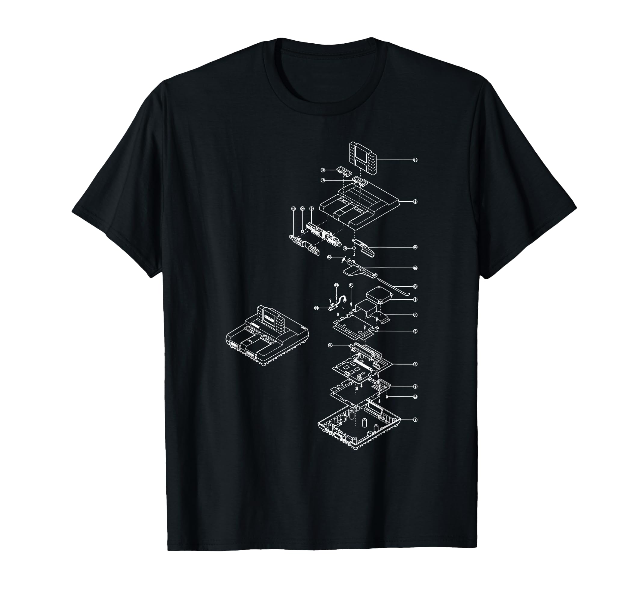 Gaming Diagram Video Game Console Chart T-Shirt - Custom Art Print Unisex - T-Shirt, Sweatshirt, Hoodie