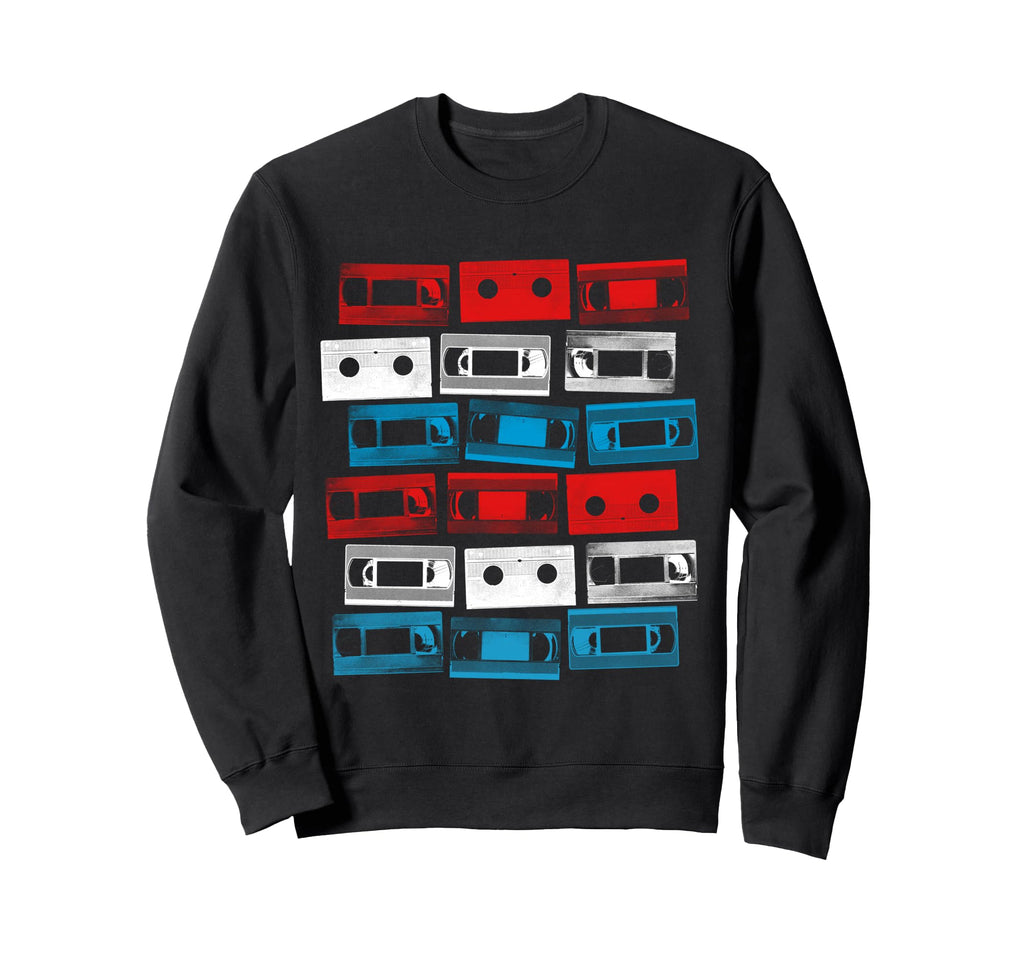 Vhs Tapes 80S 90S Movies Nostalgic Sweatshirt - Novelty Apparel for Adults - T-Shirt, Sweatshirt, Hoodie
