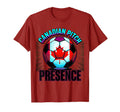 Canadian Pitch Presence Soccer Ball Flag T-Shirt - Trendy Graphic Men Women - T-Shirt, Sweatshirt, Hoodie