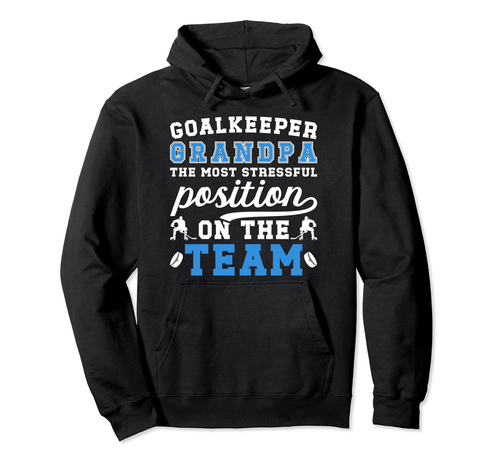 Funny Hockey Goalkeeper Grandpa Hoodie - Minimalist Print for Adults - T-Shirt, Sweatshirt, Hoodie