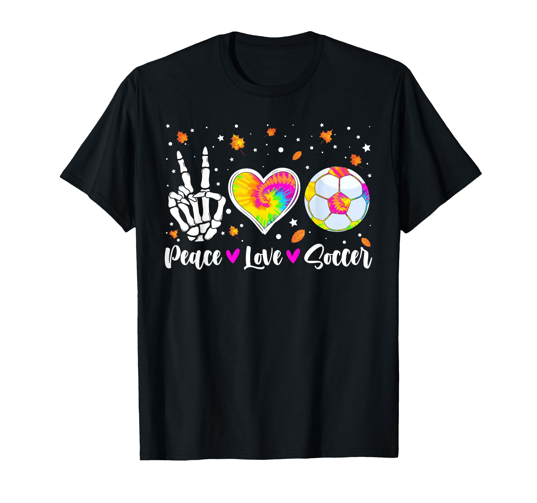 Soccer Player Peace Love Tie Dye T-Shirt - Unique Graphic for Adults - T-Shirt, Sweatshirt, Hoodie