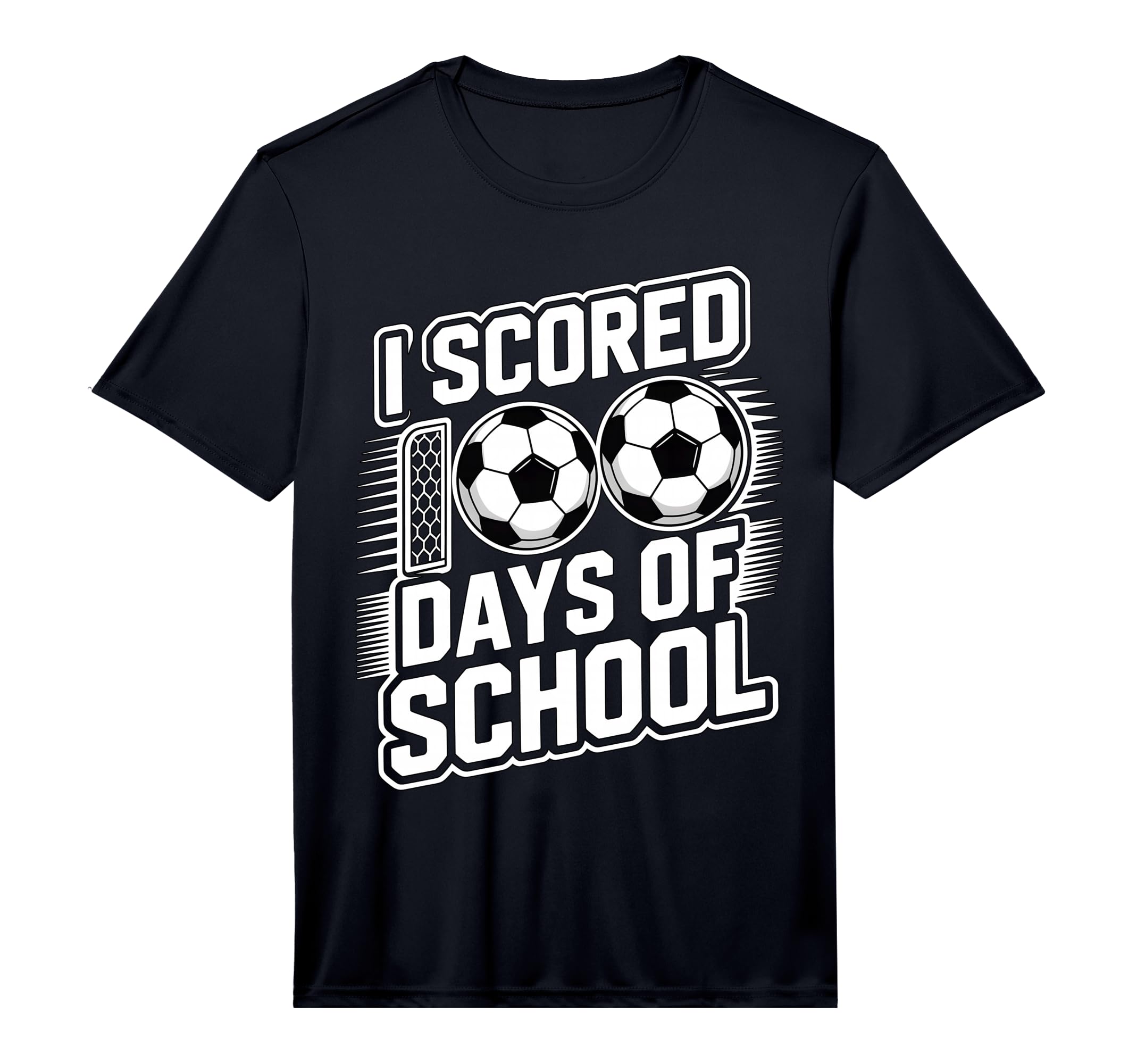 I Scored 100 Days School Soccer T-Shirt - Trendy Graphic Men Women - T-Shirt, Sweatshirt, Hoodie