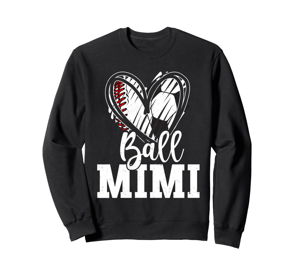 Ball Grandma Heart Baseball Soccer Ball Hoodie - Graphic Print for Adults - T-Shirt, Sweatshirt, Hoodie