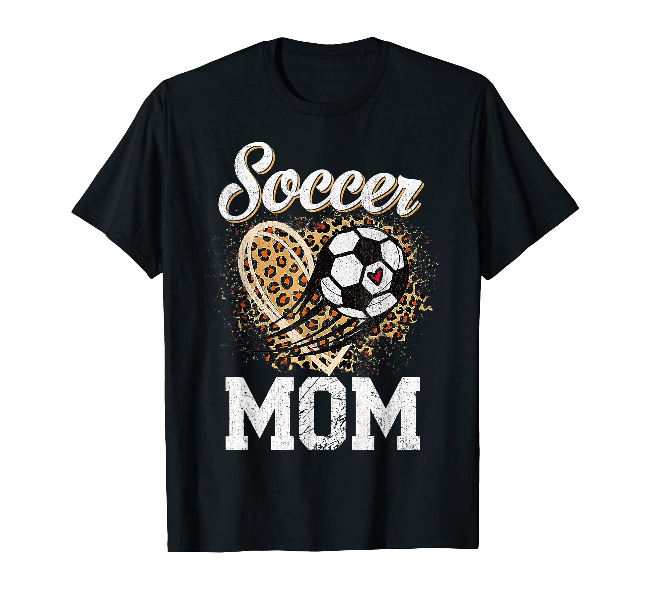Leopard Soccer Mom Ball Funny Mothers Day T-Shirt - Minimalist Print Unisex - T-Shirt, Sweatshirt, Hoodie